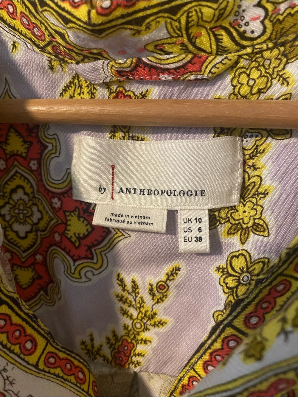 Tie-Front Printed Crop Shirt - Lavender/Olive - Picture 3 of 5